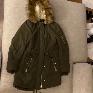 H&M fur trim parka
